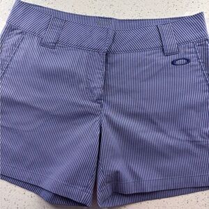 Oakley Women's Navy Pinstripe Shorts